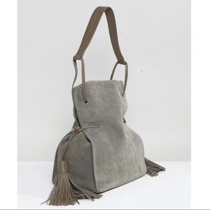 All Saints Freedom Hobo Slouchy Olive Green Bag